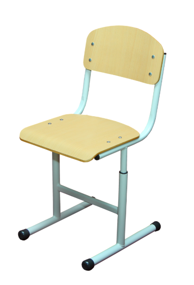 Стілець Т-подібний, рост. гр. №4-6, на круглій трубі, спинка та сидіння покриті пластиком HPL, ЕТЕРНО ТРЕЙД (190295 HPL)